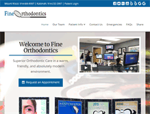 Tablet Screenshot of fineorthodontics.com